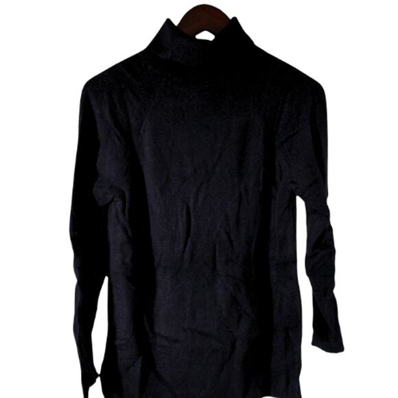 Encore by Idina Menzel Cowl Neck Cloud Sweater Jet Black NWT Size XL - Picture 2 of 2